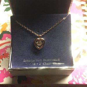 Rose gold color Swarovski Crystal necklace